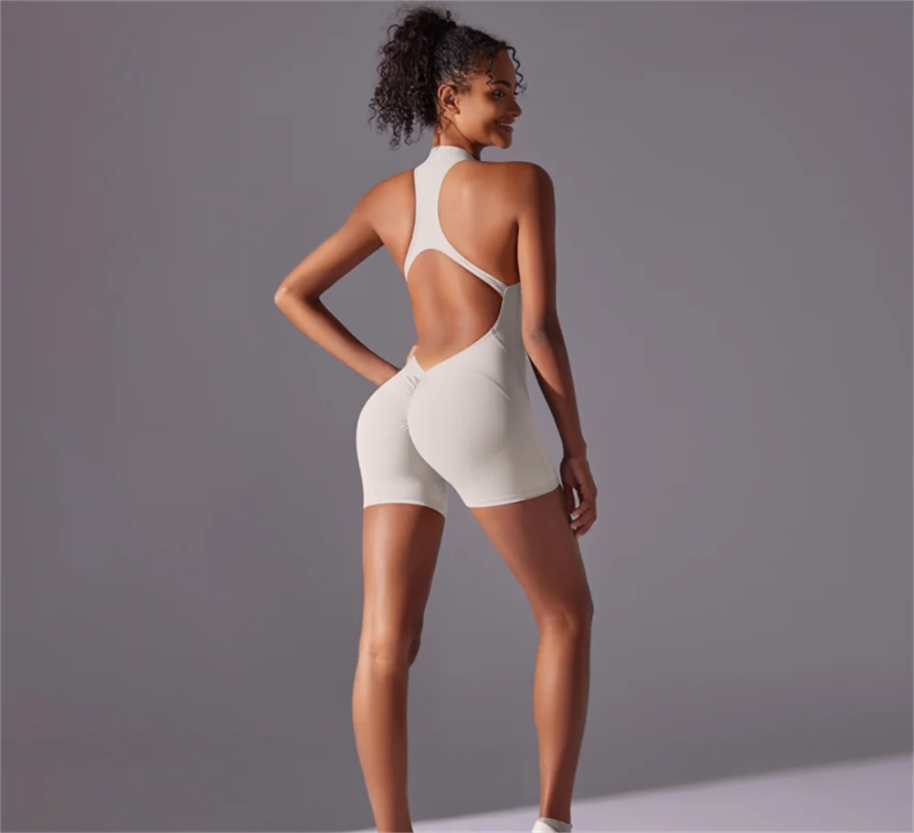 אוברול יוגה קצר ללא שרוול- אמה